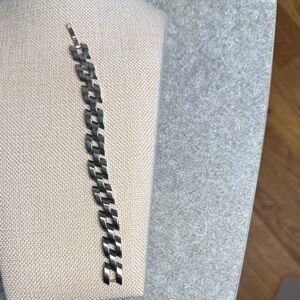 Men's Sleek Silver Chain Bracelet